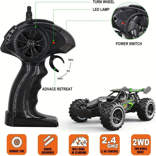 High-Speed 15KM/H Remote Control Racing Car - 2.4G 1:18 Scale with Anti-Collision Drift Modes USB Rechargeable for Boy Girl